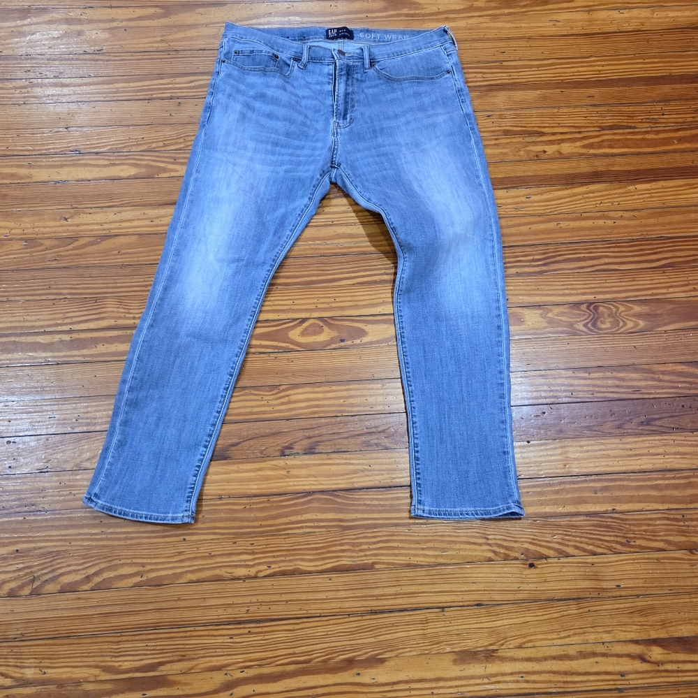 GAP Men's Denim Slim Straight Jeans in Light Blue Size 36x30